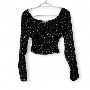 Persaya Black Star Pattern Blouse